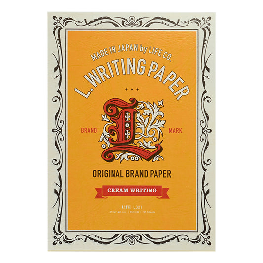 A5 Letter Paper L Brand Label Vertical Ruled